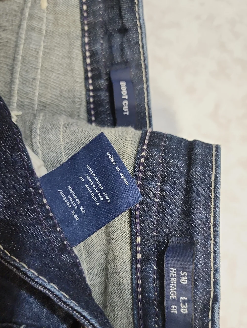 Vigoss Dark Blue Bootcut Jeans with Embellished Back Pockets 10x30 number 2097